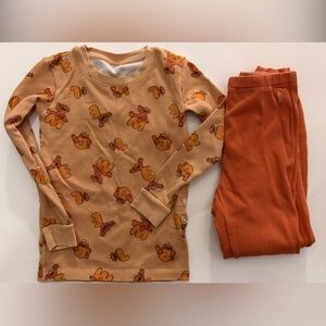 Uniqlo Kids Pajama Set - Beige and Rust Elmo